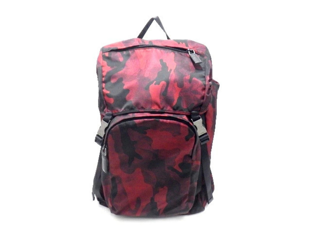 Prada Bag Backpack Red Black